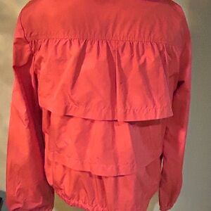 LOFT Coral Layered Ruffle Utility Jacket